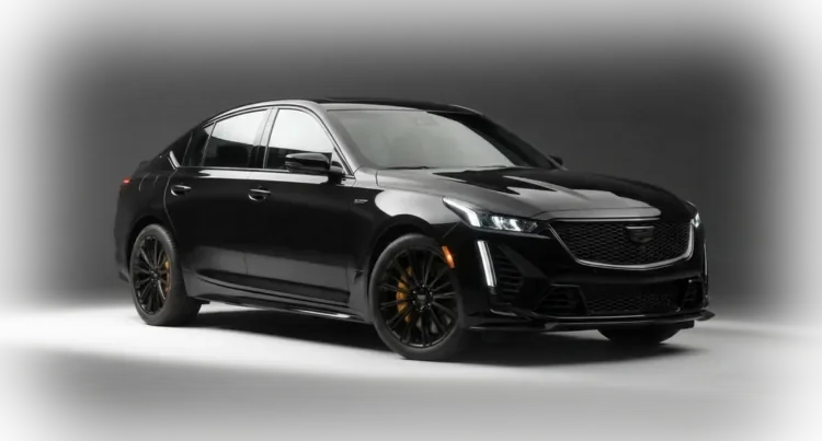 Black Cadillac CT5 chauffeured vehicle